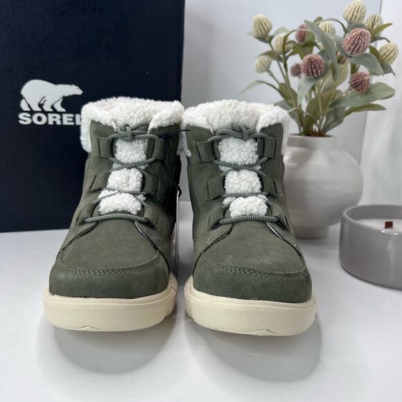 Sorel Explorer Next Carnival 100g Waterproof Boot Stone Green Women 7.5 NWB - Picture 3 of 10